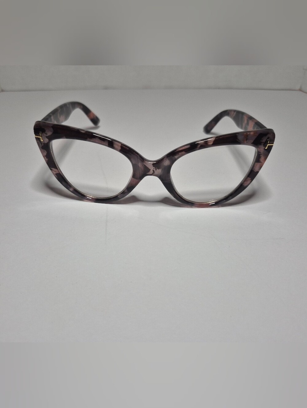 Cat-Eye Tortoiseshell Glasses - Pink/Brown